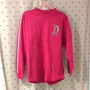 NWT Disney Parks Disneyland Spirit Jersey Pink Hot Pink Silver Glitter S…